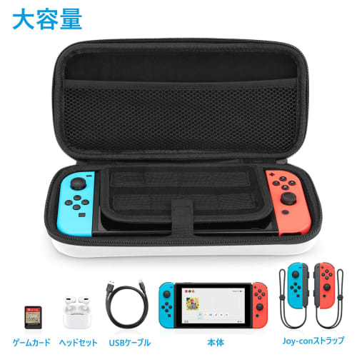 HEYSTOP [Switch Case/Switch OLED Model Compatible] Switch OLED Case Protective Cover Game Card Storage Dustproof Stainproof Waterproof Shockproof Full