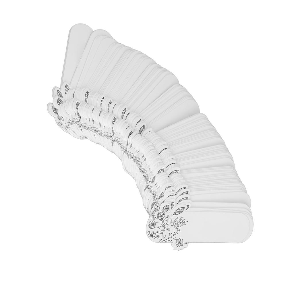 100 Stück Parfüm Teststreifen Blumendruck Weiß Ätherische Öle Testpapier für Aromatherapie Dufttests