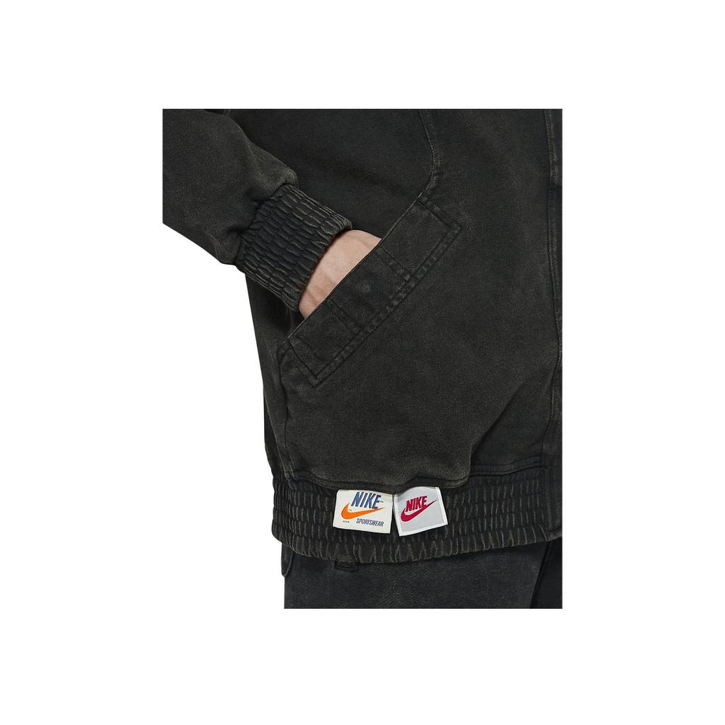 Nike Sportswear Stand Collar Letter Logo Print Casual Long Sleeve Jacket Men Jackets Black DV3314-010