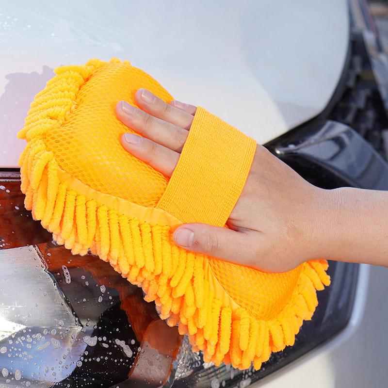 Mikrofaser-Autowaschschwamm, Reinigung von Autopflege-Detailbürsten, Waschhandtuch, Autohandschuhe, Styling-Zubehör