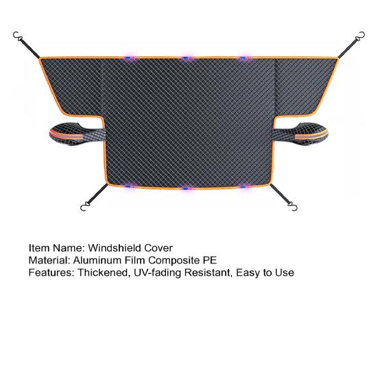 Magnetische Schneedecke für Autowindschutzscheibe 4-lagige Windschutzscheibenabdeckung Winter Schnee Eis Sonne Frostschutzabdeckung für die meisten Fahrzeuge SUV LKW