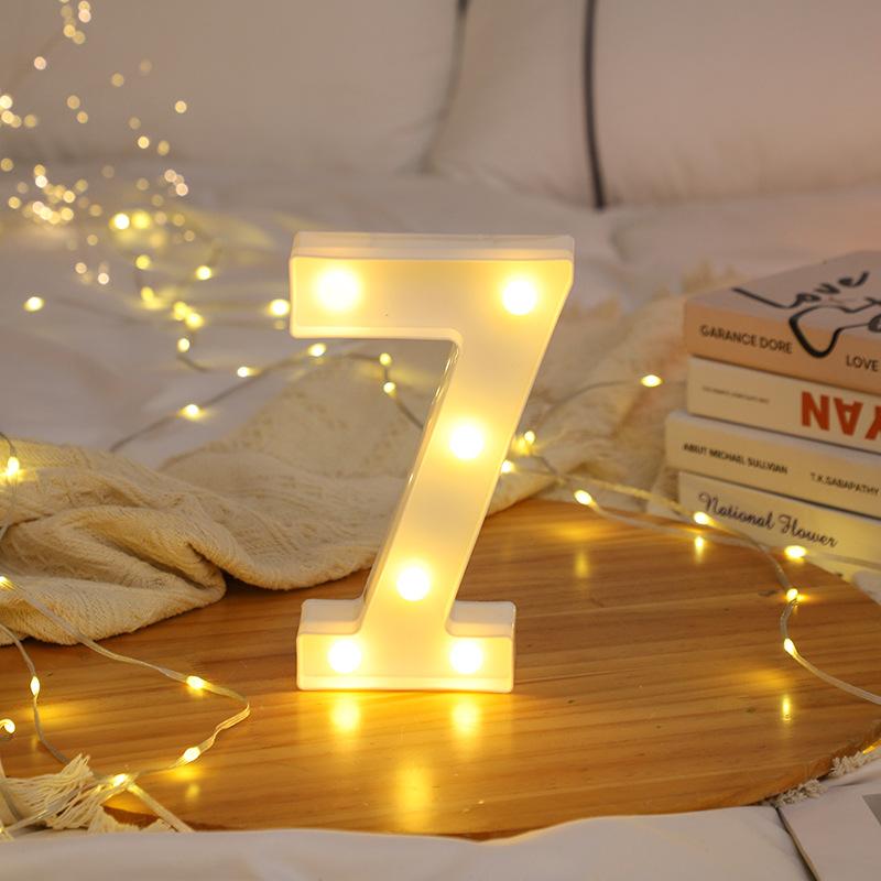 Wedding Decorative Name Number letters LED Lights Luminous Number Lamp Party Baby Bedroom Decoration Home Night Light
