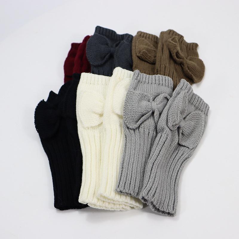 1 pár pevných rukavic s polovičními prsty pro lukostřelbu pro ženy Zimní měkké teplé pletené vlněné návleky na ruce Teplé palčáky na psaní Ruce rukavice