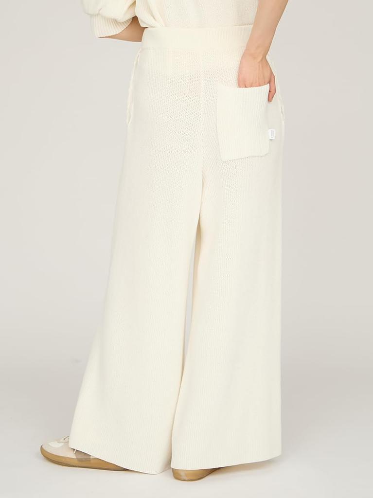 Emi Ribbed Easy Tuck 13WNP254072OWHT1 Pants,