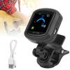High-Precision Rechargeable Clip-on Guitar Tuner, 12-Temperament Equal Temperament, Built-in 110mAh Battery, Suitable for Guitar, Bass, Ukulele, and
