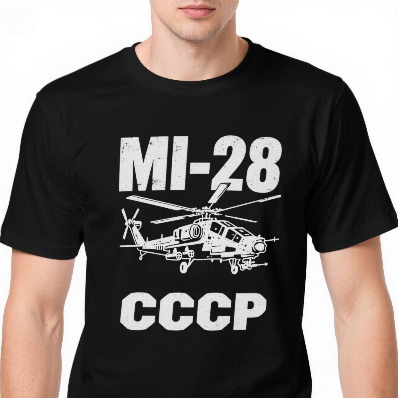 

Soviet Russia Mi28 Havoc Attack Helicopter CCCP TShirt 100 Cotton ONeck Summer Short Sleeve Casual Mens Tshirt Size S3XL S