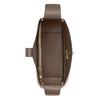 Coach Hadley 25 Metal Logo Pebbled Leather Shoulder Crossbody Bag Medium Women's Dark Brown