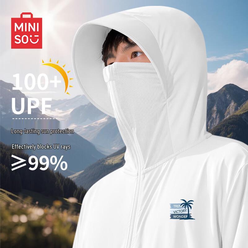 

MINISO Чоловічий сонцезахисний худі з льодяної шовку 4XL