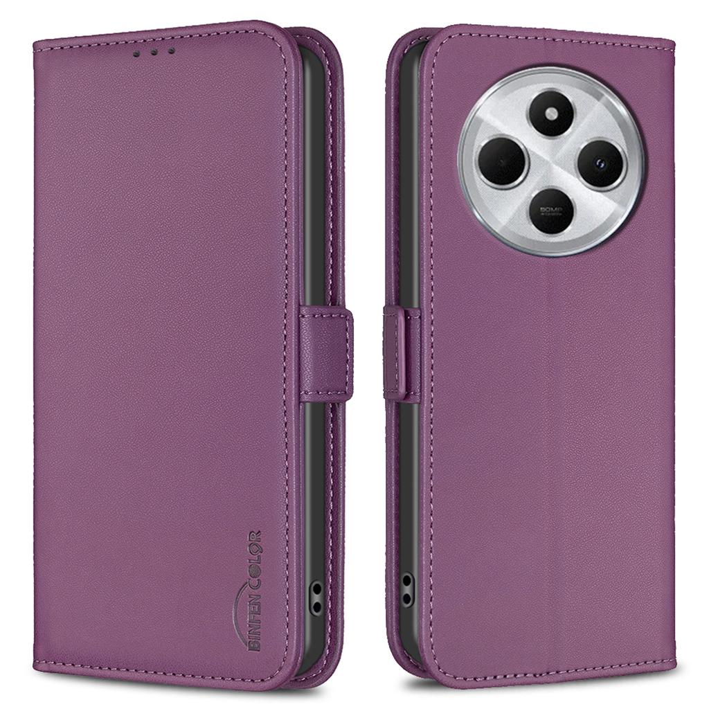 BINFEN COLOR BF31 For Xiaomi Poco C75 4G/Redmi 14R 5G/14C 4G Case PU Leather Flip Folio Phone Wallet Cover