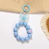 Bowknot Candy Color Beads Keychain Anti-lost Phone Wrist Strap Phone Acrylic Lanyard  Jewelry Gift