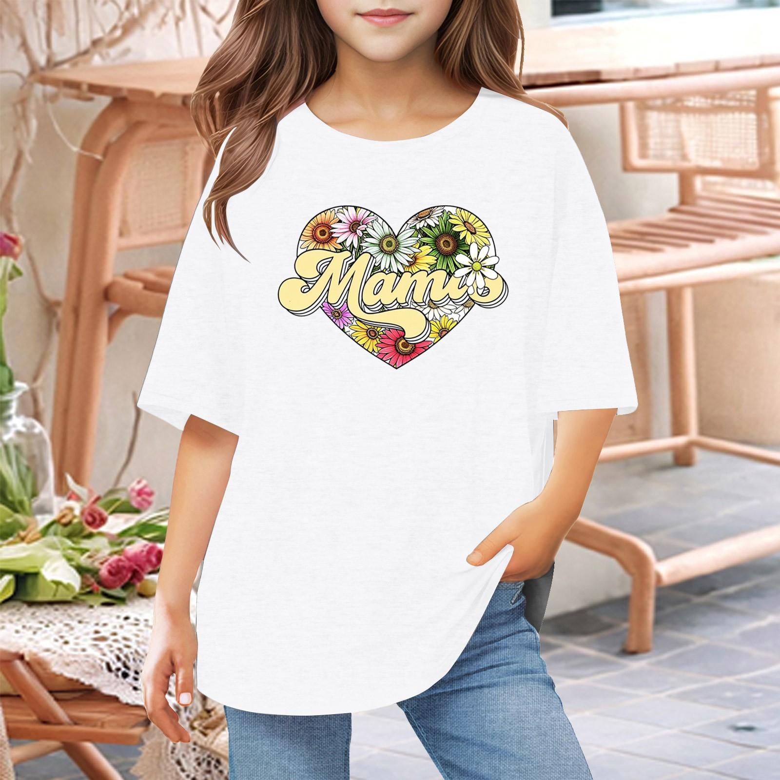 

Футболки для малышей, девочек и мальчиков, детские футболки с короткими рукавами и принтом для мальчиков и девочек 1-12 лет 150 белый