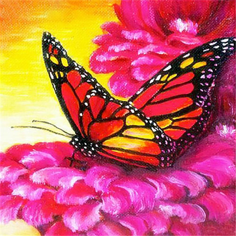 Diy 5D Diamond Painting Butterfly Flower Diamond Embroidery Cross Stitch Kit Mosaic Picture Home Decoration New Year Gift