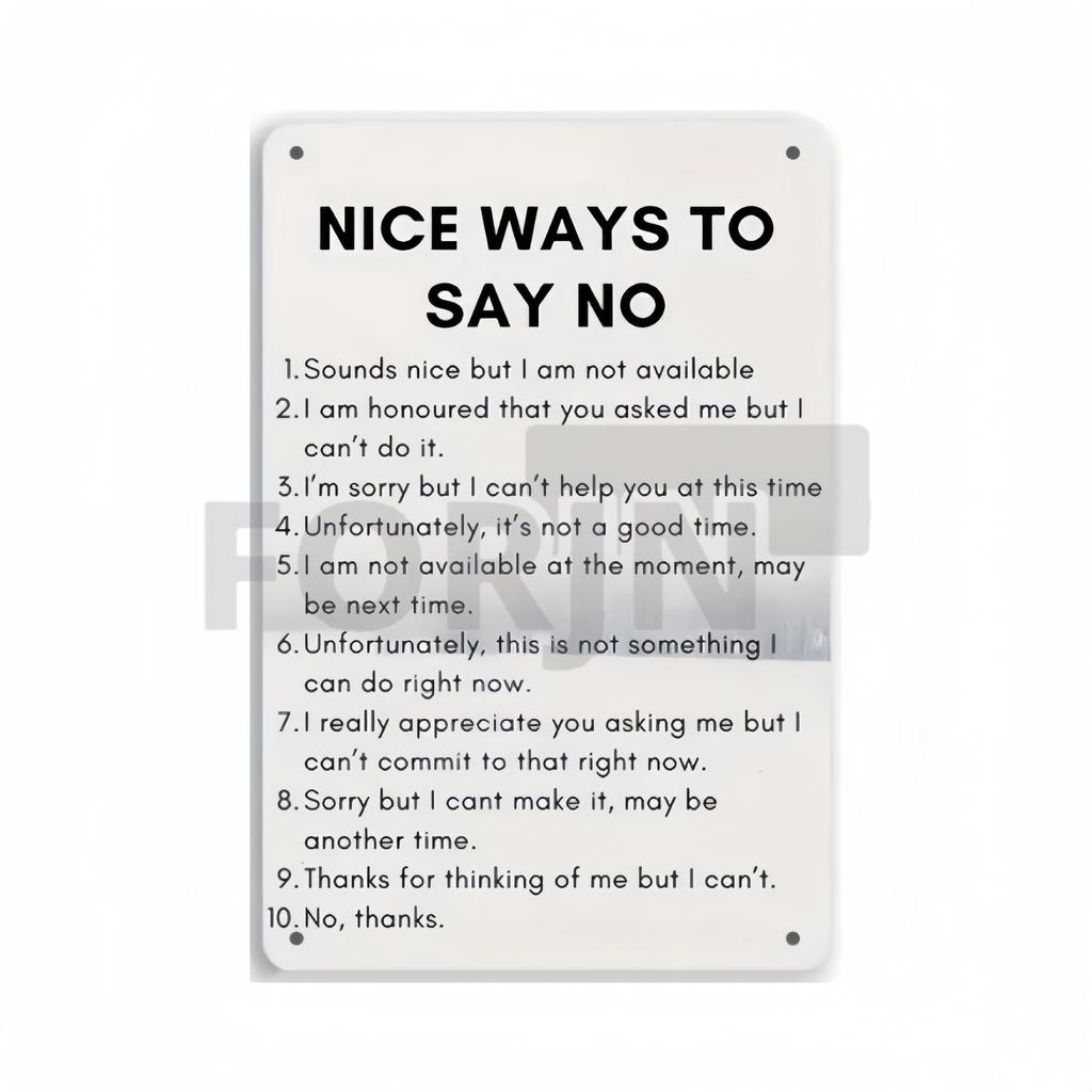 Placa de Metal com Frases Inspiradoras - 10 Regras de Ouro - 7 Regras da Vida - Notas de Sucesso - Pôster em Inglês para Decoração de Parede de Escritório de Empresa