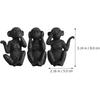 3pcs Resin Monkey Figurine Cute Animal Statues for Desktop Decor Creative Monkey Ornaments for Home Office Library and Shop Unique Present Idea