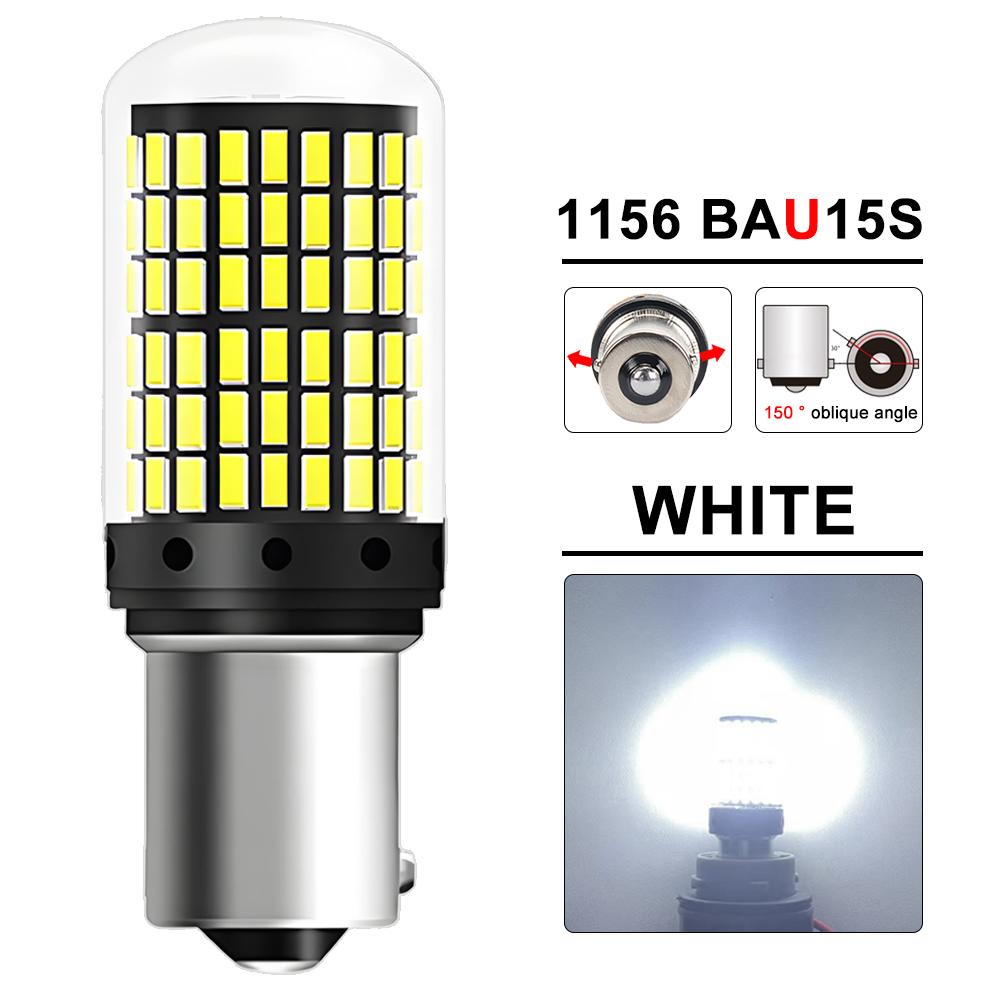 2-8 PCS CANBUS T20 7443 P21W PY21W 1156 BA15S BAU15S LED Bulb For 6500K White Car Turn Signal Tail Reverse Lights 2000LM 12V 24V Back Up Lights 1