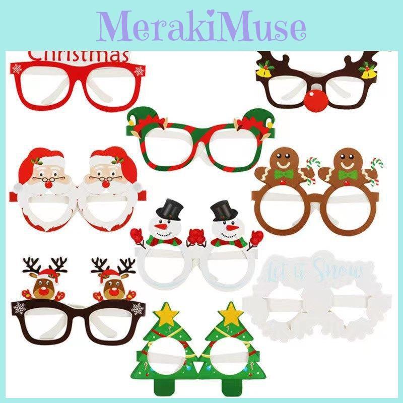 Christmas Merry Kids 3d Paper Glasses For Party Photo And Seasonal Decor Event