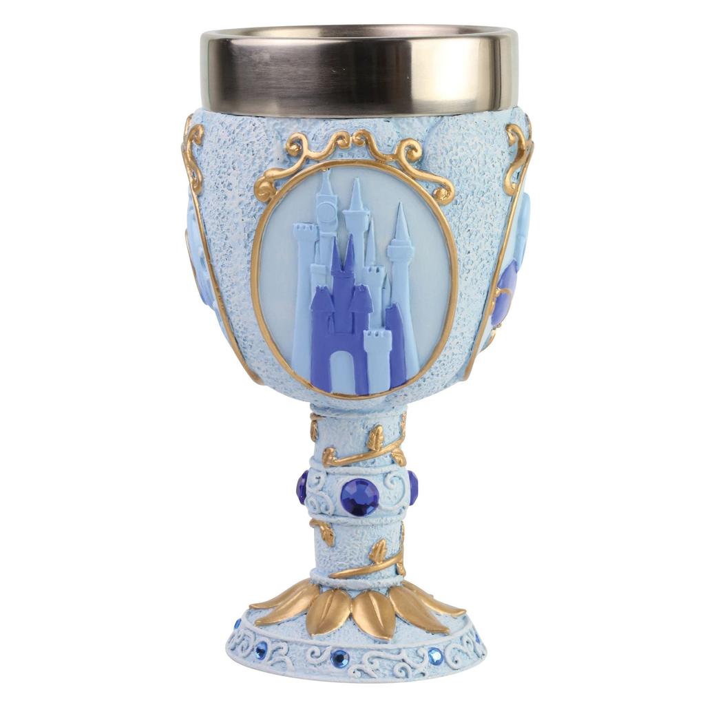 Enesco Disney Showcase Cinderella Castle Goblet Cup Decorative Multicolor Chalice, 7.09 Inch,