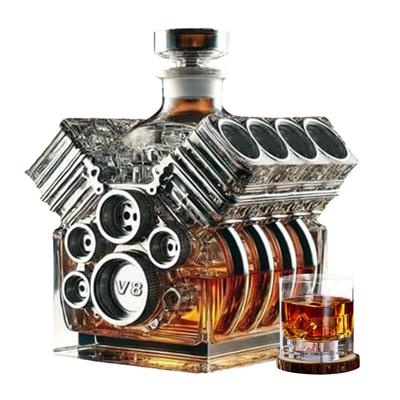 Karafka do whisky Kształt silników V8 Karafka na alkohol Butelka Dekoracja domowego baru na Walentynki Tequila Bourbon Brandy Wesele