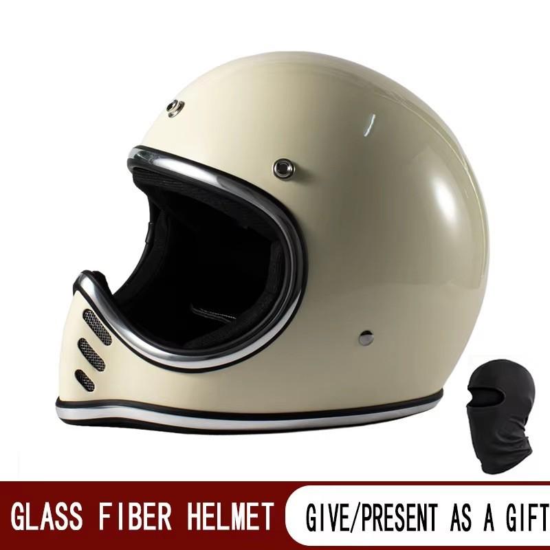 

Japanese-style Sharp-billed Helmet Retro Cruising Knight Locomotive Scooter FRP Four-season Space M білий