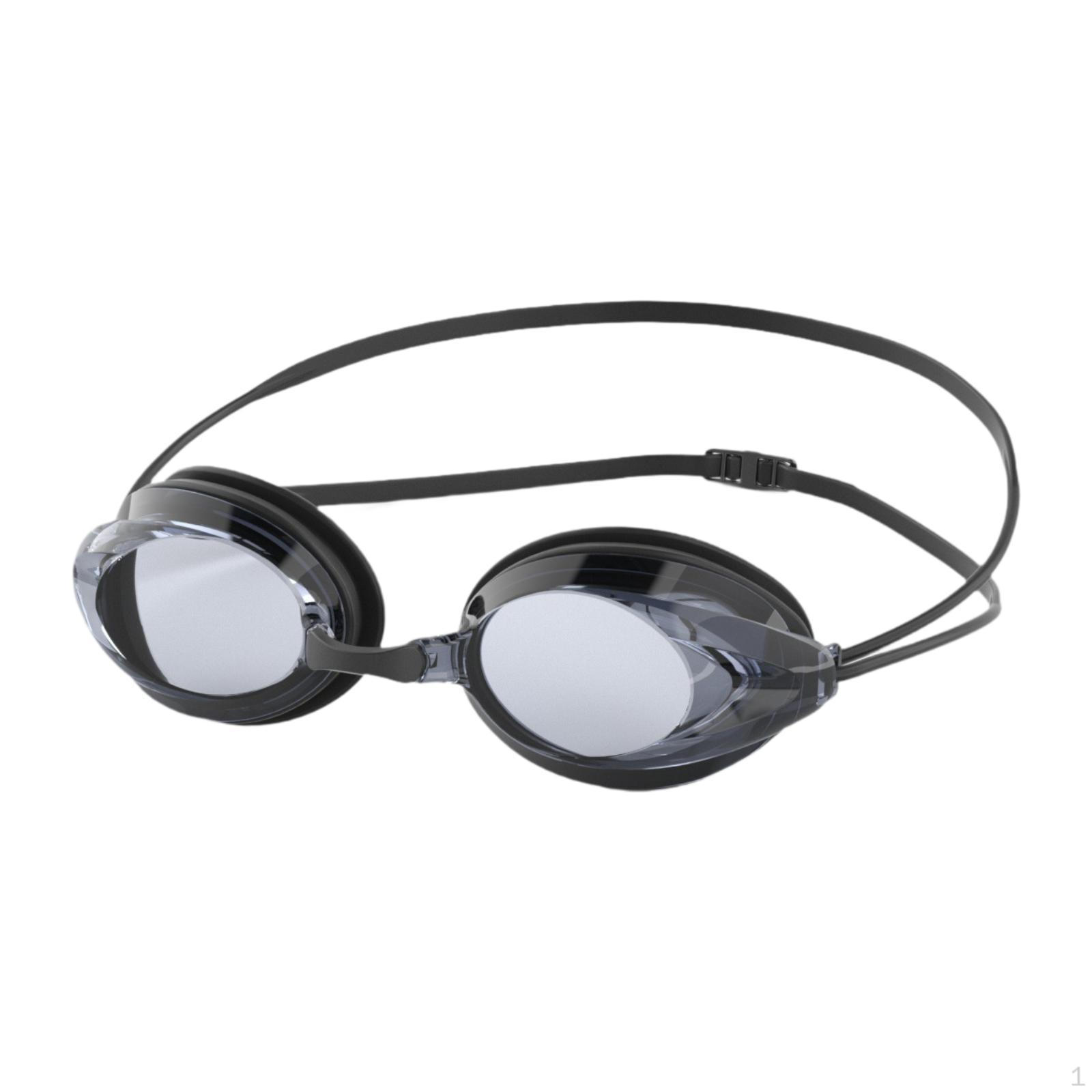 

Silicone Swimming Goggles Eyewear Leakproof Clear View Double Straps Soft Glasses for Men чорний