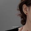 Natural Cinnabar S925 Tremella Stick Earrings - Elegant Red Bean Design, 2021
