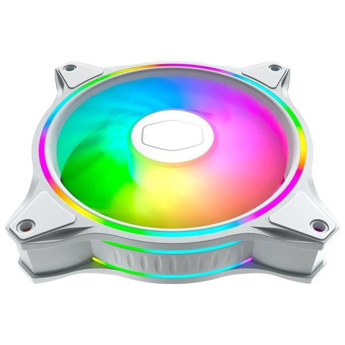 Ventilateurs de boîtier - cooler master - mf120 halo 3-en-1 - 120 mm - argb à double boucle - blanc
