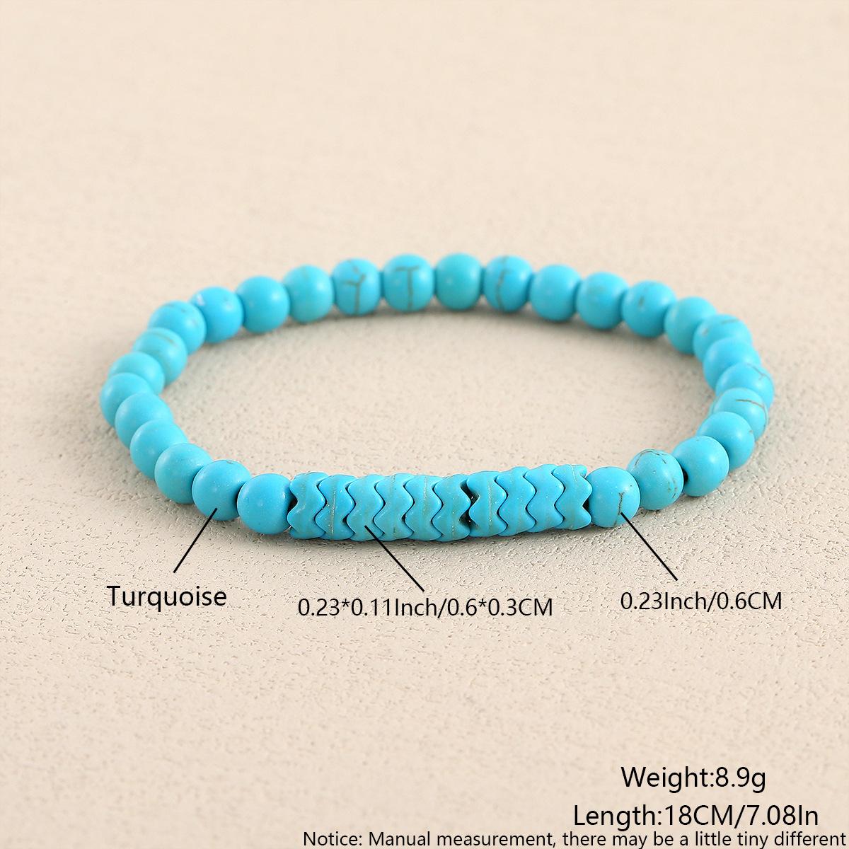 

Богемская бирюза бусины браслеты для женщин Рейки природный камень куб цилиндр нерегулярные браслеты целебные ювелирные изделия для здоровья