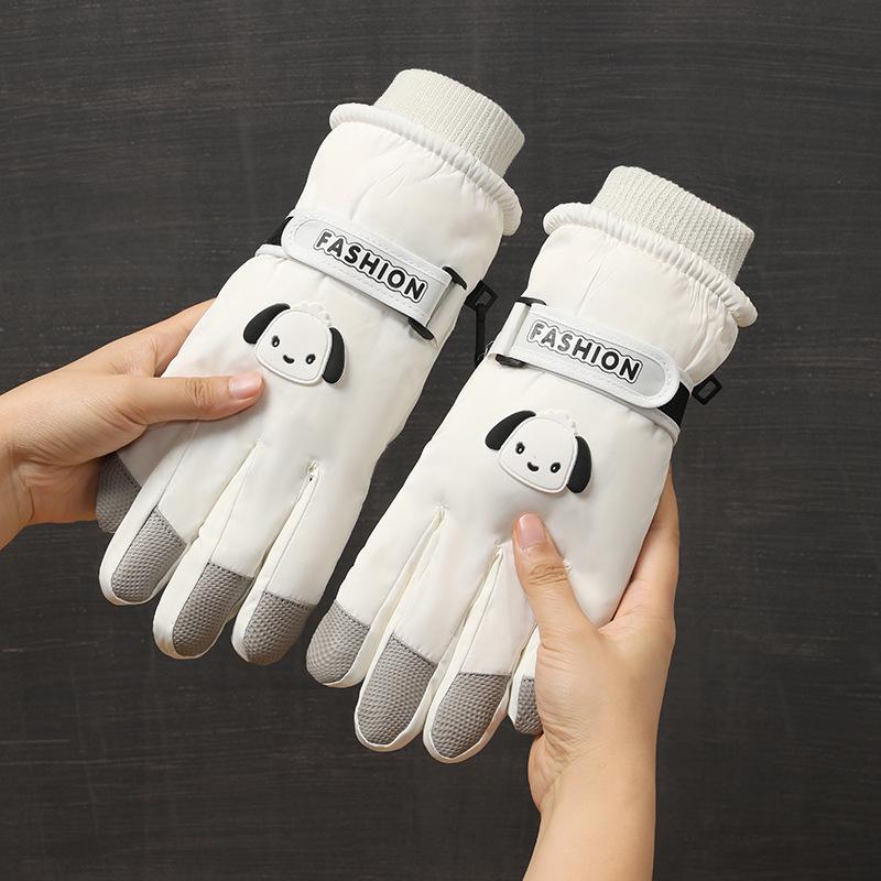 

Windproof Waterproof Fleece-Lined Touchscreen Winter Ski Gloves for Kids, Women, Men - Ideal for Outdoor Activities One Size