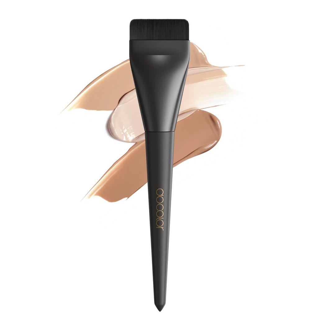 Docolor Foundation a Popular Makeup Brush for Liquid Foundation and Black Features Soft Fiber Bristles for Easy Application and Brush, Flat,