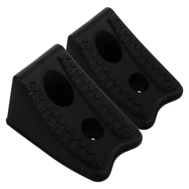 

2Pcs Plastic Heavy Duty Wheel Chocks for Cars Rv Trailer Off Road Vehicle Safety Tire Stoppers make1 чёрный