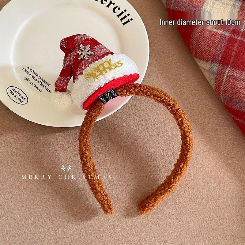 Women's Christmas Plush Hat Headband Hair Accessories