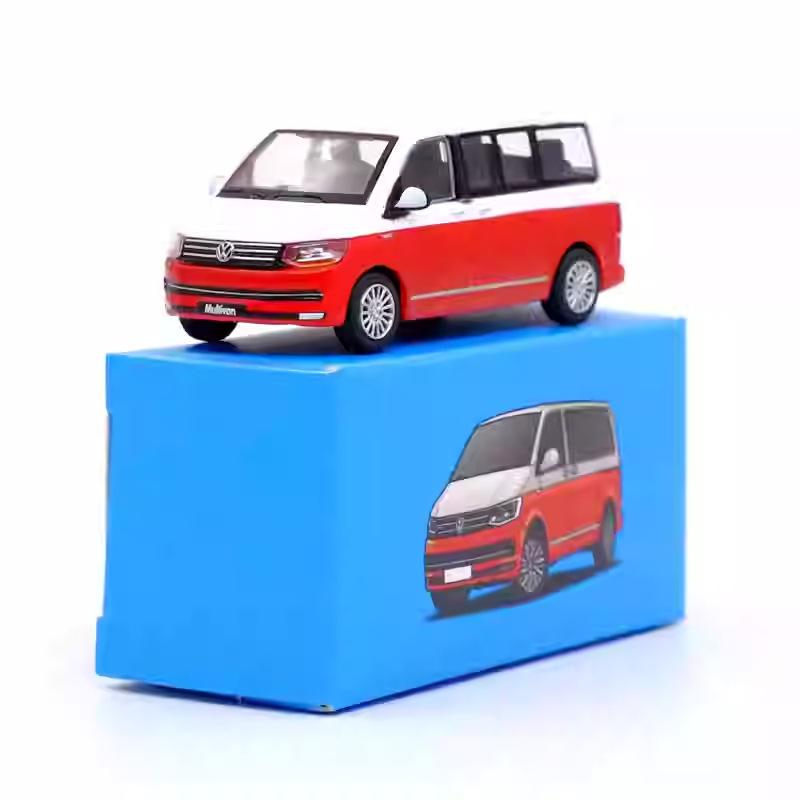 Μινιατούρα Μοντέλο 1/64 Κλίμακας T6 Multivan MPV Βαν 1:64 Δωρεάν Τροχοί Παιχνίδι Αυτοκίνητο Όχημα Συλλεκτικό Κράμα Diecast Δώρο Για Αγόρια Παιδί