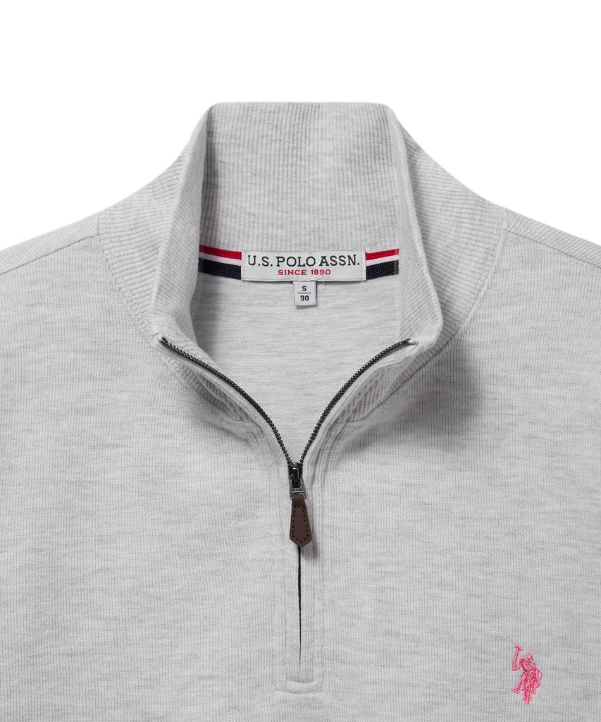 USPOLOASSN French Rib Half Neck_Warm Gray