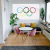 With Brass Grommets Polyester Fabric Olympic Decorations Olympics Game Flag Outdoor Banner