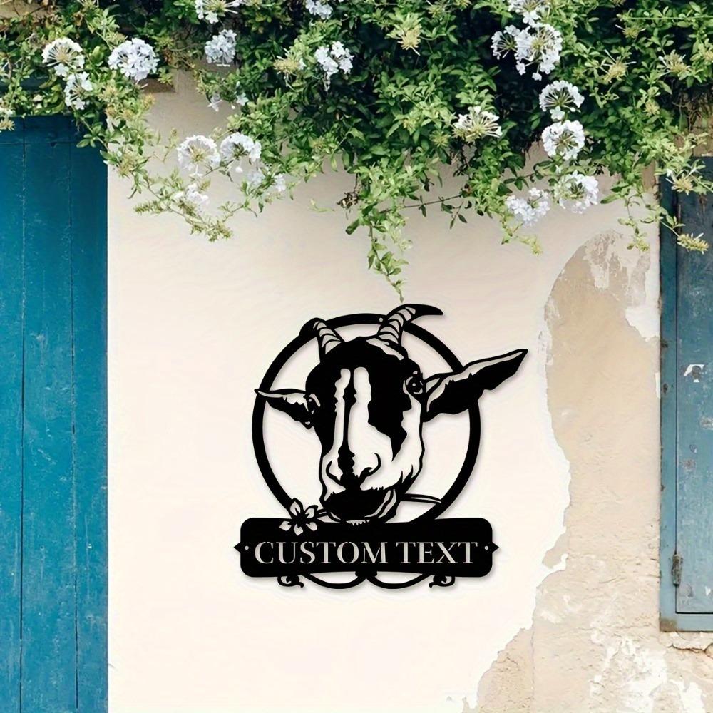 Art Mural Mouton Métallique Décor de Ferme Personnalisé Plaque Nom Personnalisé Intérieur Extérieur Cadeau