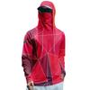 Men's Summer Gradient Color Geometry Quick-drying Long-sleeved T-shirt Sun Clothing Fishing Fitness Sports Hooded Long-sleeved Top