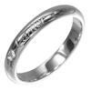 C Do Engraved Ring 0.1" Pt950Platinum/diamond #5.4(US Size) 4g Women Used