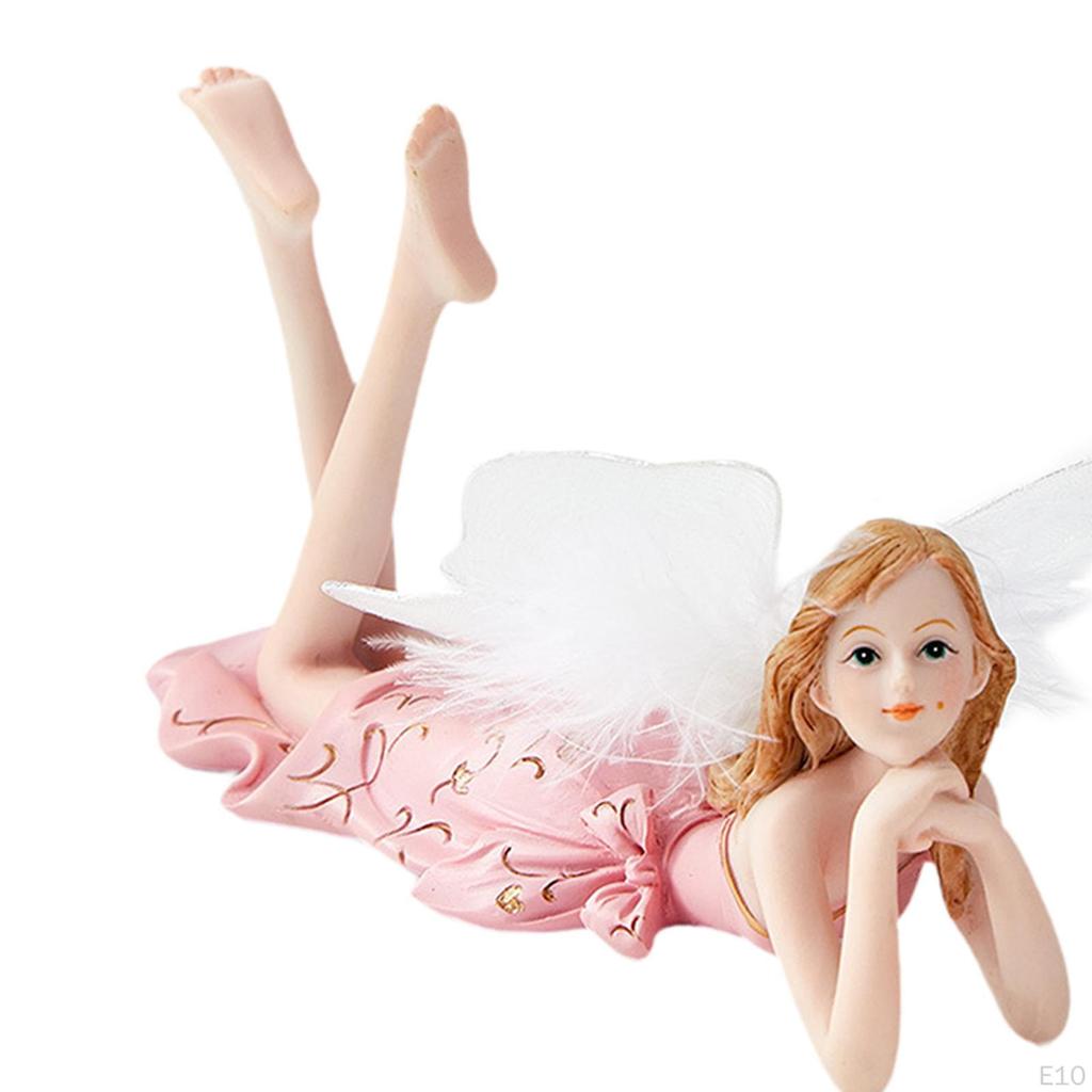 Angel Figurine Desktop Decor Resin Craft for Living Room And Bedroom
