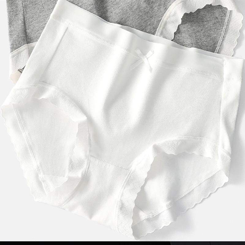 Plus Size Pure Cotton Women's Mid-High Waist Antibacterial Underwear for Autumn/Winter