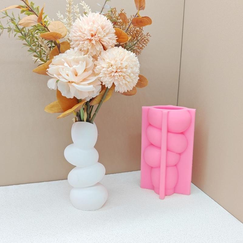 Pebbles Vase Resin Molds Plant Flowerpot Silicone Mould Concrete Cement Gypsum Mold DIYs Crafts Home Decors