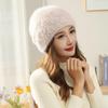 Korean Double-Layer Warm Wool Knit Hat with Velvet, All-Match Winter Fashion for Women