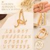 Elegante Legierung Buchstabenbrosche mit eingelassenen Kristallen Stilvoller Alphabet-Anstecker für Kleidung Accessoires Geeignet für verschiedene Anlässe und Outfits