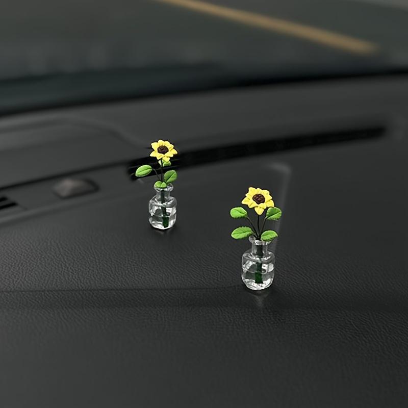 Sunflower Car Dashboard & Window Trim Cute Creative Car Interior Accessories, Dashboard Decor