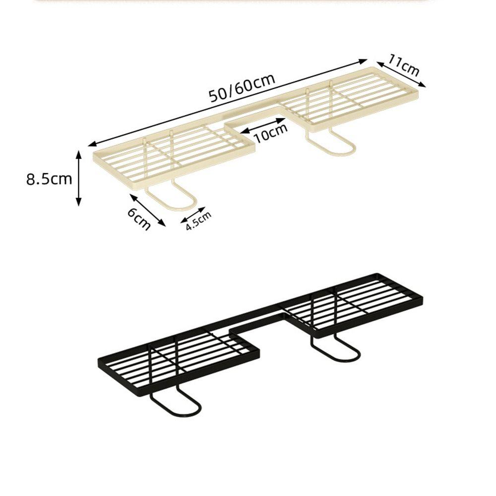 50/60cm Bathroom Counter Shelf Draining Heavy Duty Bathroom Vanity Shelf Anti Slip Hollow Out Sink Storage Rack