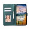 For iPhone 17 Pro Case Splicing Imprinted Rhombus Leather Phone Cover with Wrist Strap