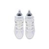 Li Ning Golden Textile, Leather Slip Resistant Abrasion Resistant Low top Skateboard Shoes Women's White AECS074-7
