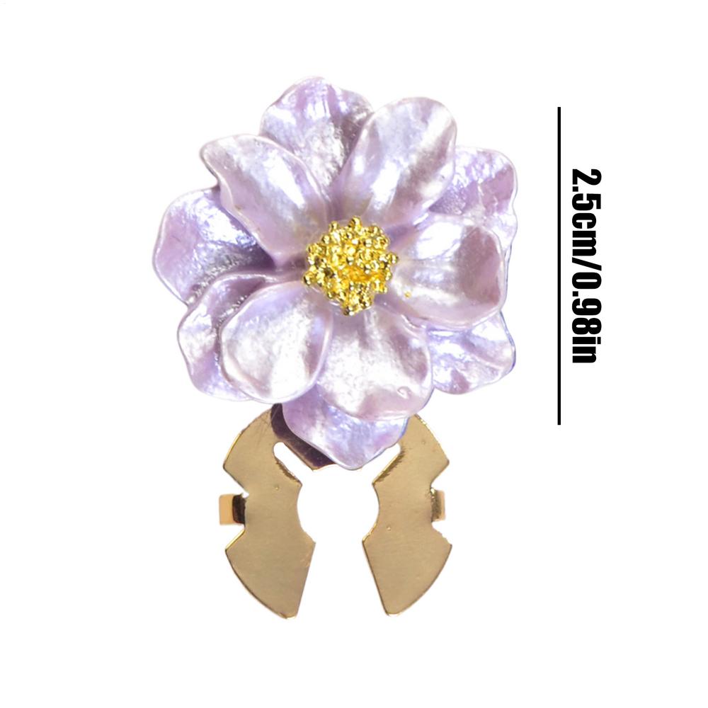 1Pcs Gardenia Button Covers Detachable Clip-On Decorative Buttons & Sewing Buttons for DIY Blouses Clothing