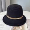 New Summer Straw Fisherman Hat Women Wide Brim Sun Hat Breathable Outdoor Travel Foldable