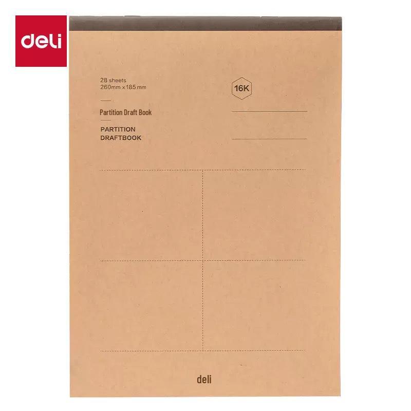Deli D1268 Thick Sectioned Math Exam Draft Pad