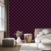 Halloween Plaid Wallpaper Burgundy, Black and Plum 50x1000